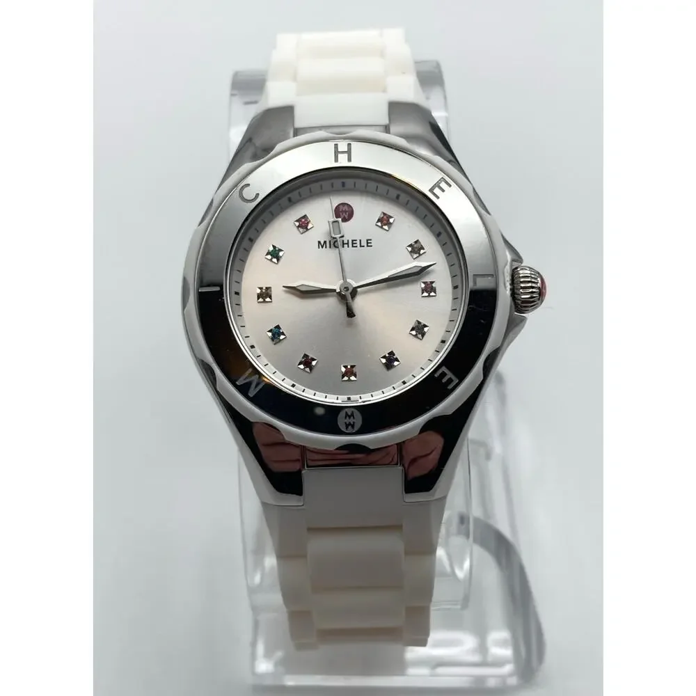 Michele Jelly Bean Tahitian KU15826 Women's Watch 34mm -Fresh Battery WR *READ* - Picture 6 of 14